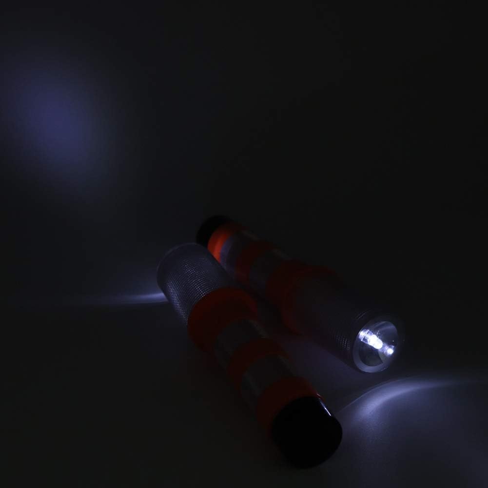 Aolyty 2 LED Emergency Roadside Flashing Flares Red Roadside Beacon Safety Strobe Light Road Warning Magnetic Base Signal Alert Upright Stand Storage Case