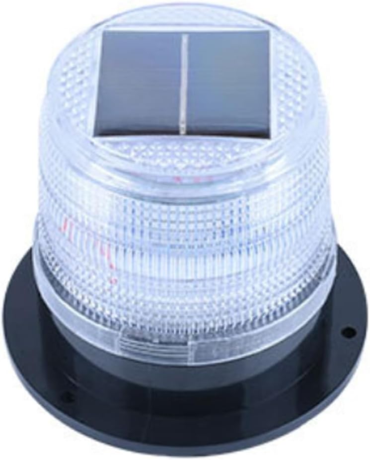 Aolyty Solar Strobe Warning Light with Strong Magnetic Base LED Warning Lamp Super Bright Solar Safety Flashing Light Waterproof for Construction, Traffic, Factory, Crane Tower, Dock (Red&Blue)