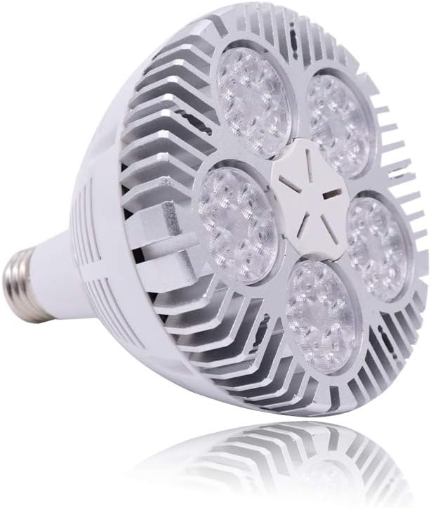 Aolyty 45w (85W Equivalent) PAR38 LED Bulb White 6000K 3500lm E26 Base 35 Degree Beam Angle Track Spotlight with Fan AC 120v