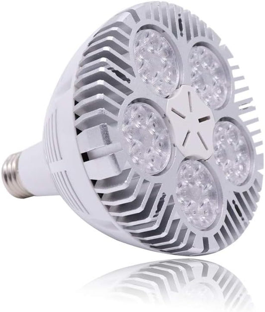 Aolyty 45w (85W Equivalent) PAR38 LED Bulb White 6000K 3500lm E26 Base 35 Degree Beam Angle Track Spotlight with Fan AC 120v