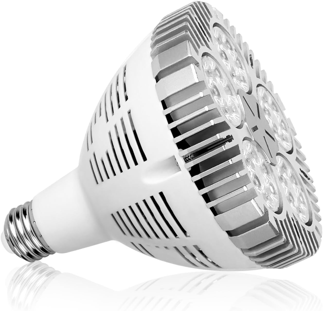 Aolyty 45w (85W Equivalent) PAR38 LED Bulb Natural White 4000K 3500lm E26 Base 35 Degree Beam Angle Track Spotlight with Fan AC 120v (Natural White)