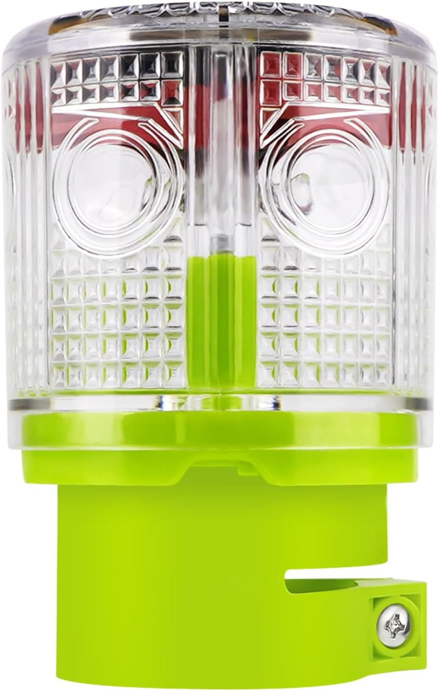 Aolyty Solar Strobe Warning Light 360 Degree Super Bright Waterproof IP54 for Construction Traffic Dock Marine Light Control Flashing (Red)