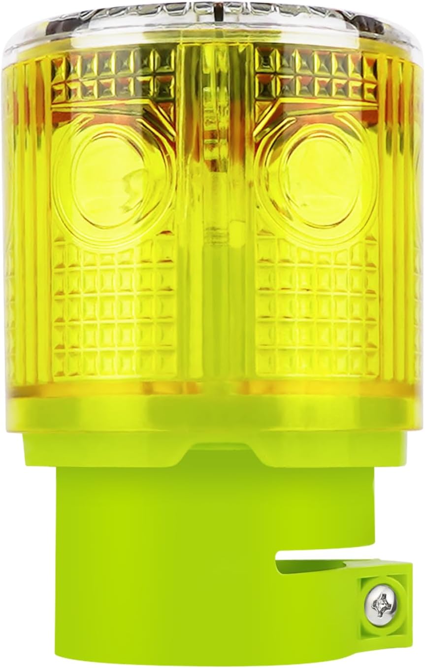 Aolyty Solar Strobe Warning Light 360 Degree Super Bright Waterproof IP54 for Construction Traffic Dock Marine Light Control Flashing (Red)