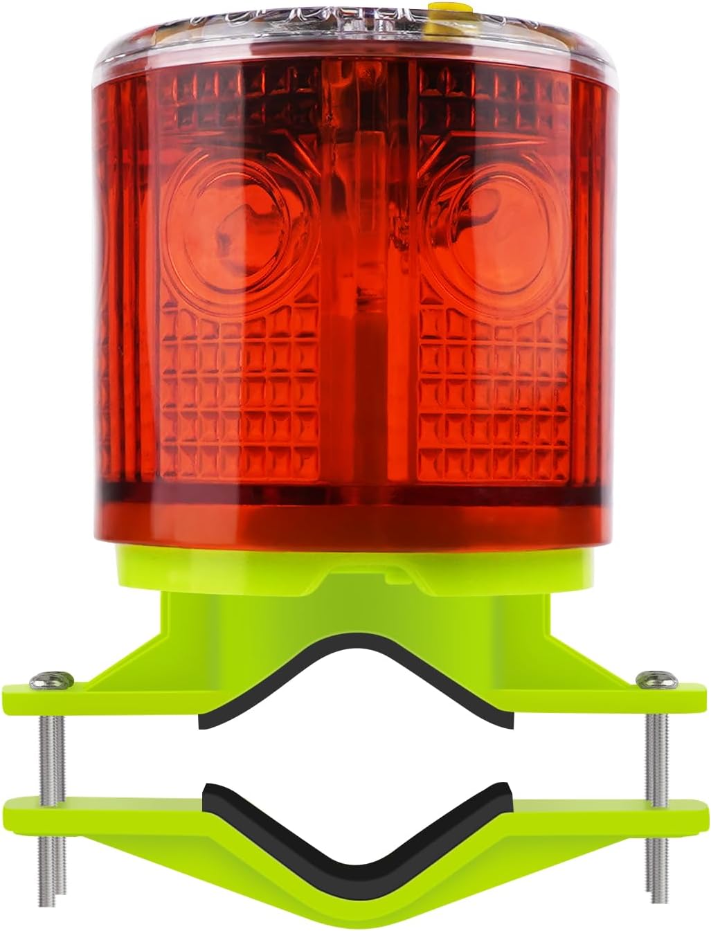 Aolyty Solar Strobe Warning Light IP54 Waterproof LED Flashing Safety Light Bright Warning Lamp Outdoor with Switch for Construction Traffic Dock Marine Beacon Road Signs (Green)