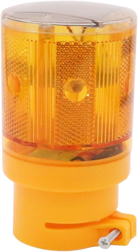 Aolyty LED Solar Strobe Warning Light Flashing Construction Safety Road Barricade Traffic Automatic Vehicle Signal Beacon Lamp Waterproof Automatically Turn on