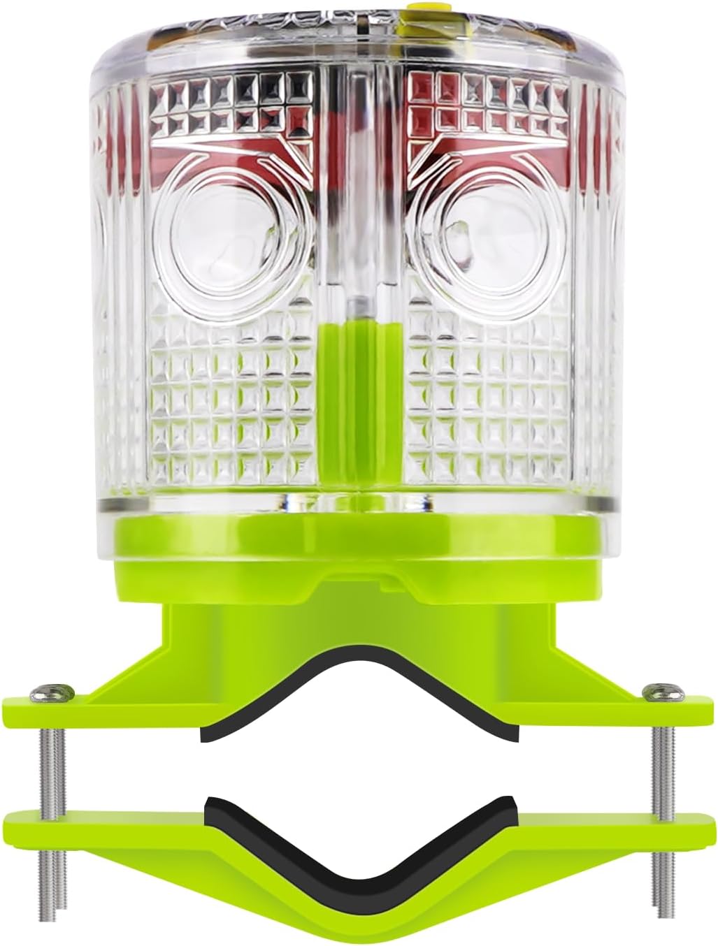 Aolyty Solar Strobe Warning Light IP54 Waterproof LED Flashing Safety Light Bright Warning Lamp Outdoor with Switch for Construction Traffic Dock Marine Beacon Road Signs (Green)