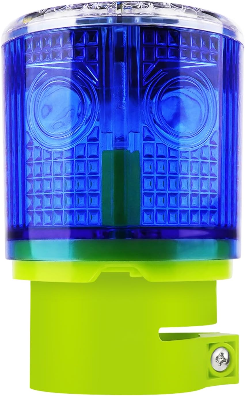 Aolyty Solar Strobe Warning Light 360 Degree Super Bright Waterproof IP54 for Construction Traffic Dock Marine Light Control Flashing (Red)