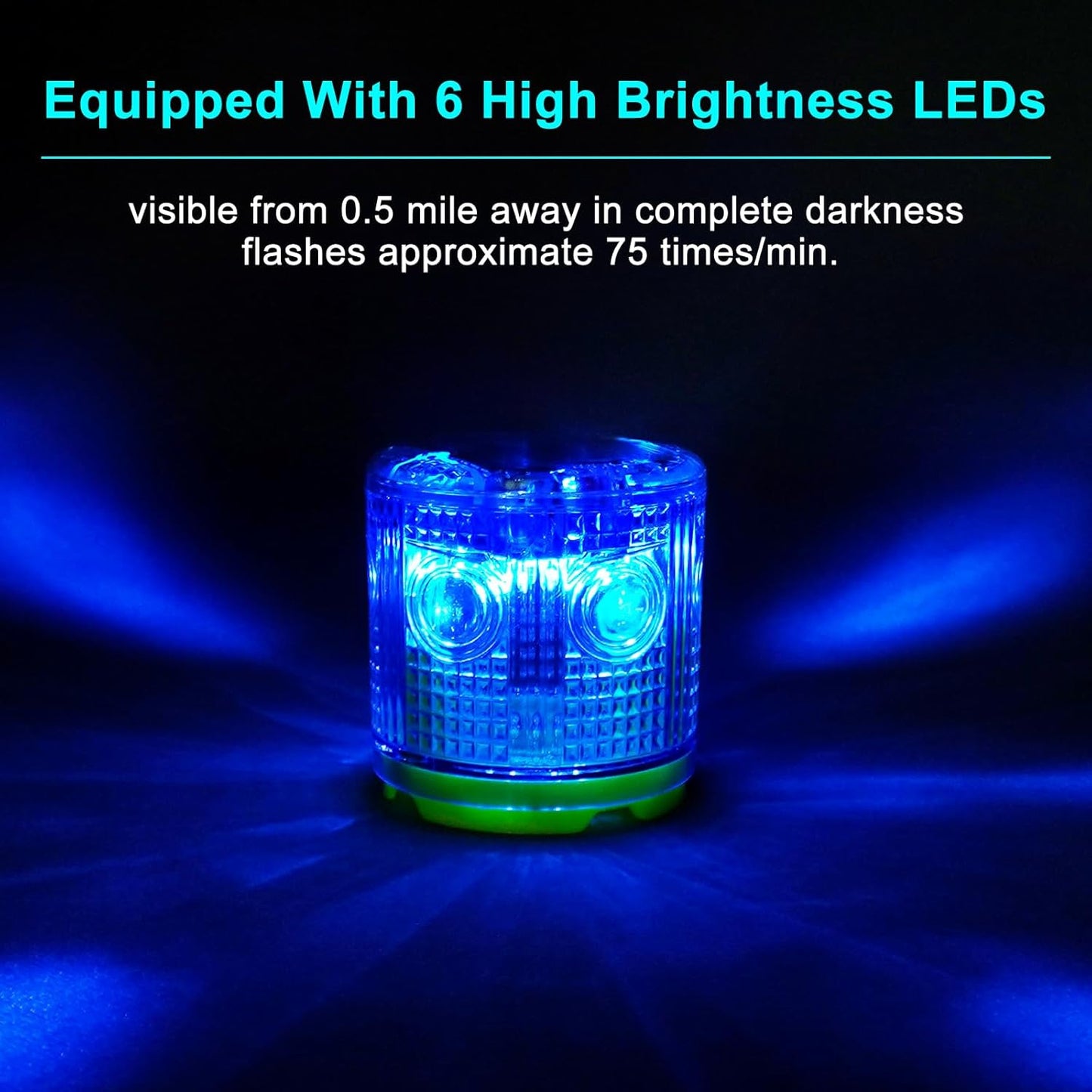 Aolyty Solar Strobe Warning Light Strong Magnetic Base Flashing Super Bright 360 Degree Automatically Turn On Waterproof for Construction Traffic Factory