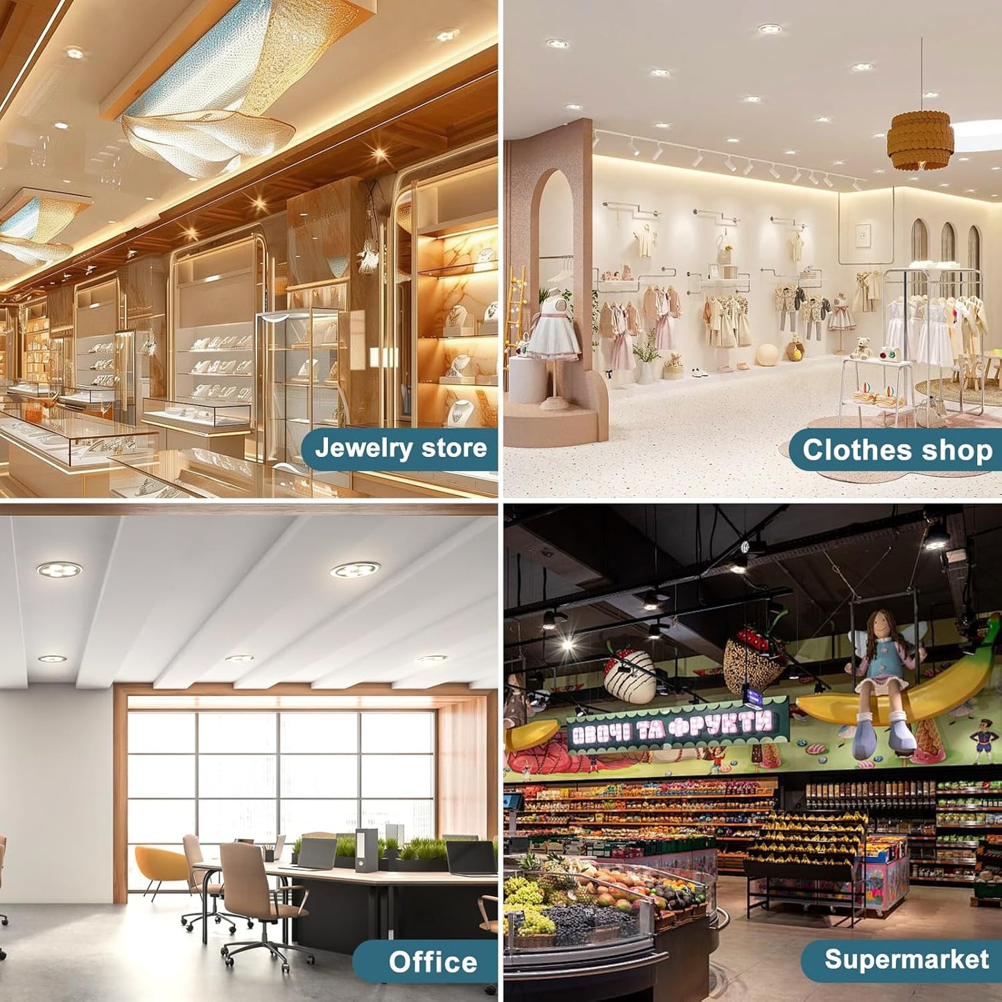 Aolyty 45w (85W Equivalent) PAR38 LED Bulb Natural White 4000K 3500lm E26 Base 35 Degree Beam Angle Track Spotlight with Fan AC 120v (Natural White)